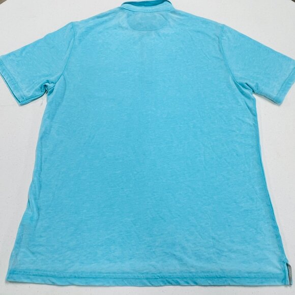 JOHNNIE-O MEDIUM HANGIN'OUT THE LOCAL POLO Short Sleeve Shirt MONTEGO Blue NWT - Picture 6 of 8